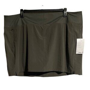 Athleta Soho Skort Fully Lined Womens Plus Size 26 Olive Green Attached Shorts
